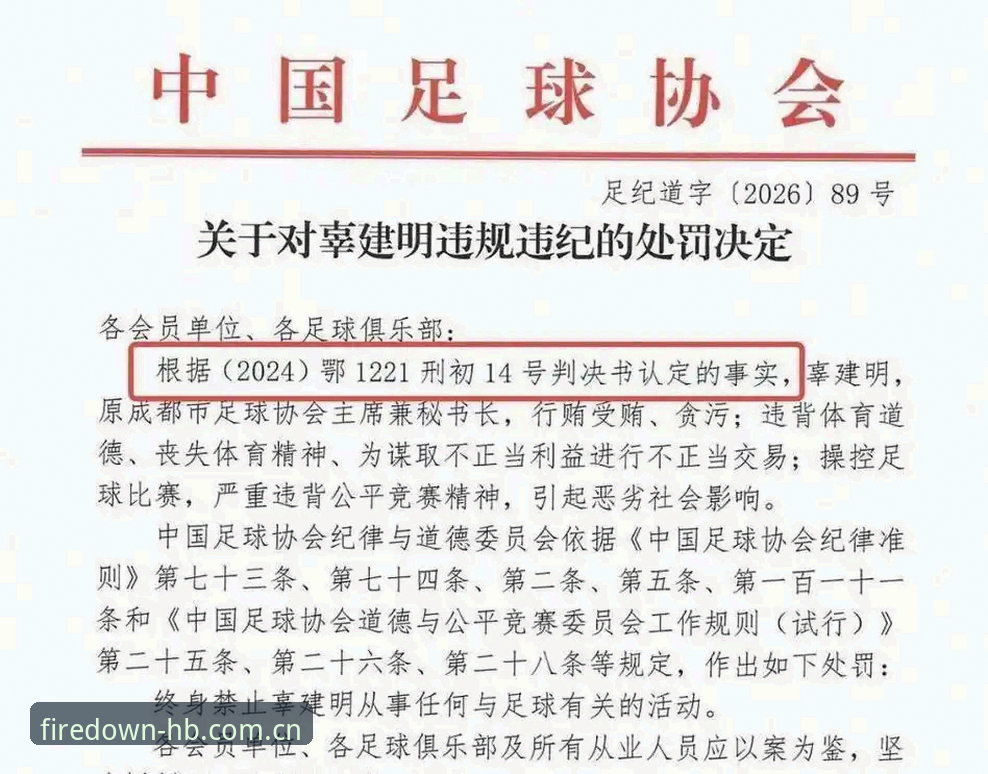 足协第三批禁足名单深度评测：17人终身禁足背后的分层治理与火博体育平台数据观察